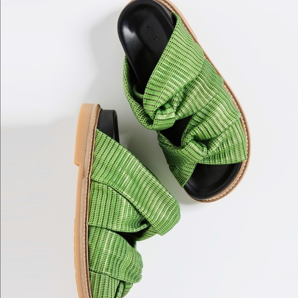 GANNI leather sandals / slides